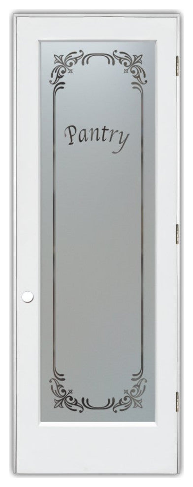 Pantry Door - Lenora - Primed - 28" x 80" - Knob on Left - Pull Open