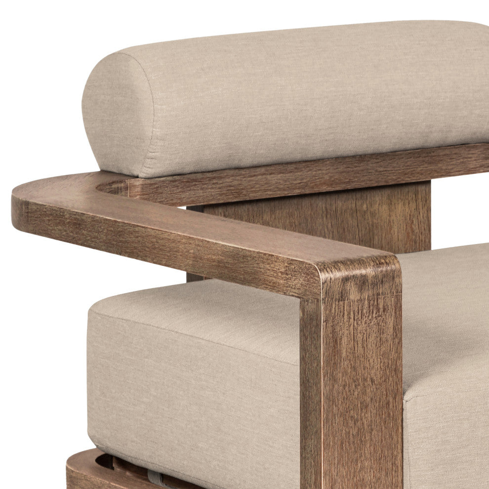 Relic Outdoor Patio 4-Piece Conversation Set Taupe Olefin Cushions