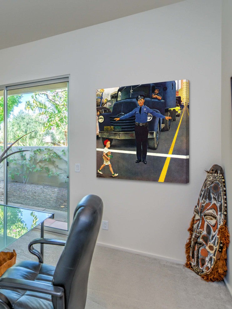 "Traffic Cop" Painting Print on Canvas by George Hughes