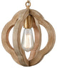 Industrial Wood Chandelier Farmhouse Rust Pendant Light Brown Wood Pendant Lamp