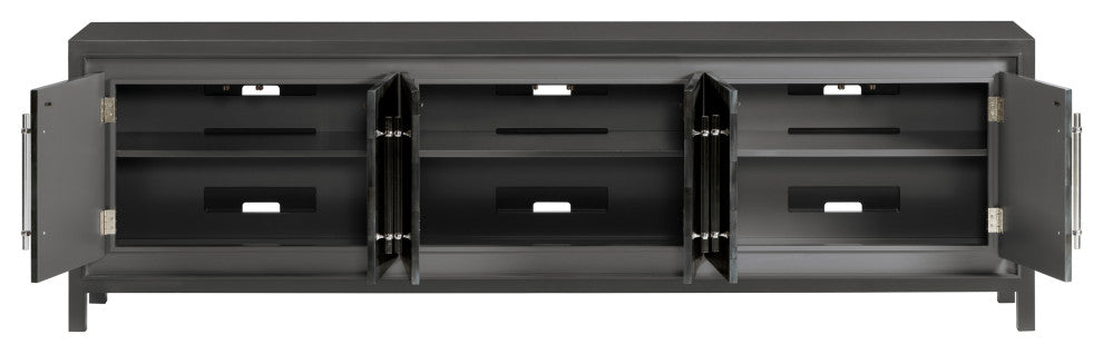 Elation Gray Long Media Console