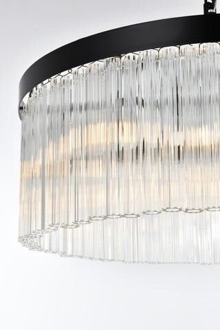 Home Living 24" Chandelier, Black