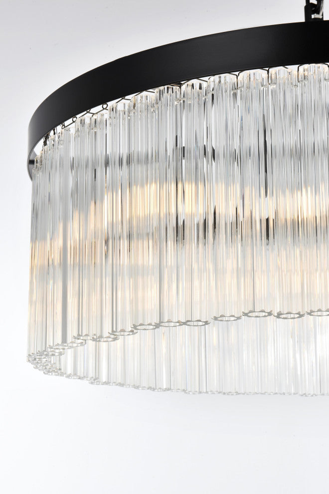 Home Living 24" Chandelier, Black