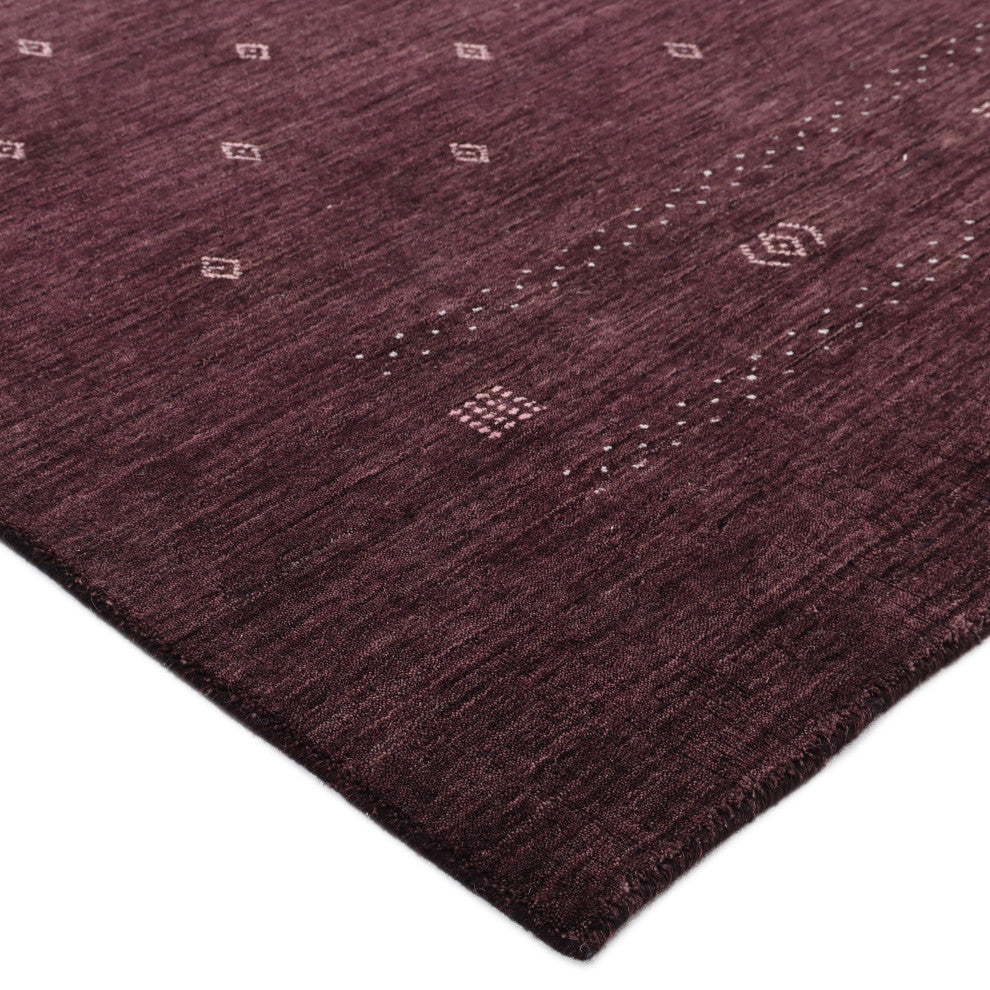 Simi One-of-a-Kind Handmade Area Rug Purple, 5' 0'' x 8' 0''