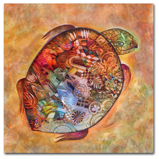 Oxana Ziaka 'Turtle' Canvas Art, 24" x 24"