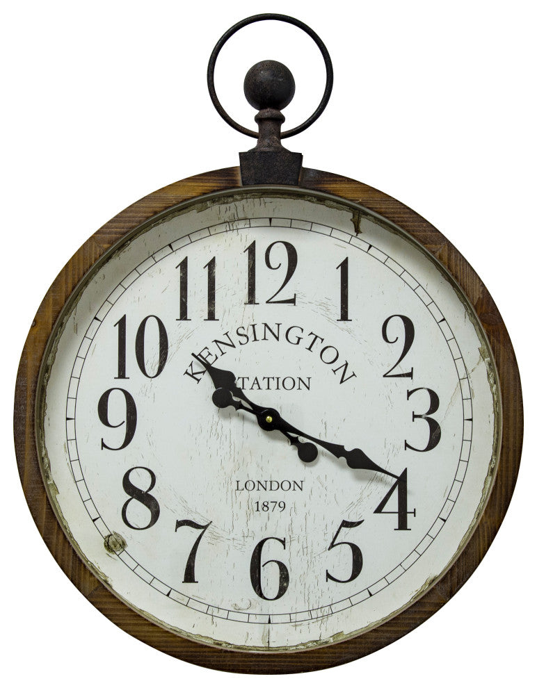 Kensington Station Pocket Watch Style Wall Clock