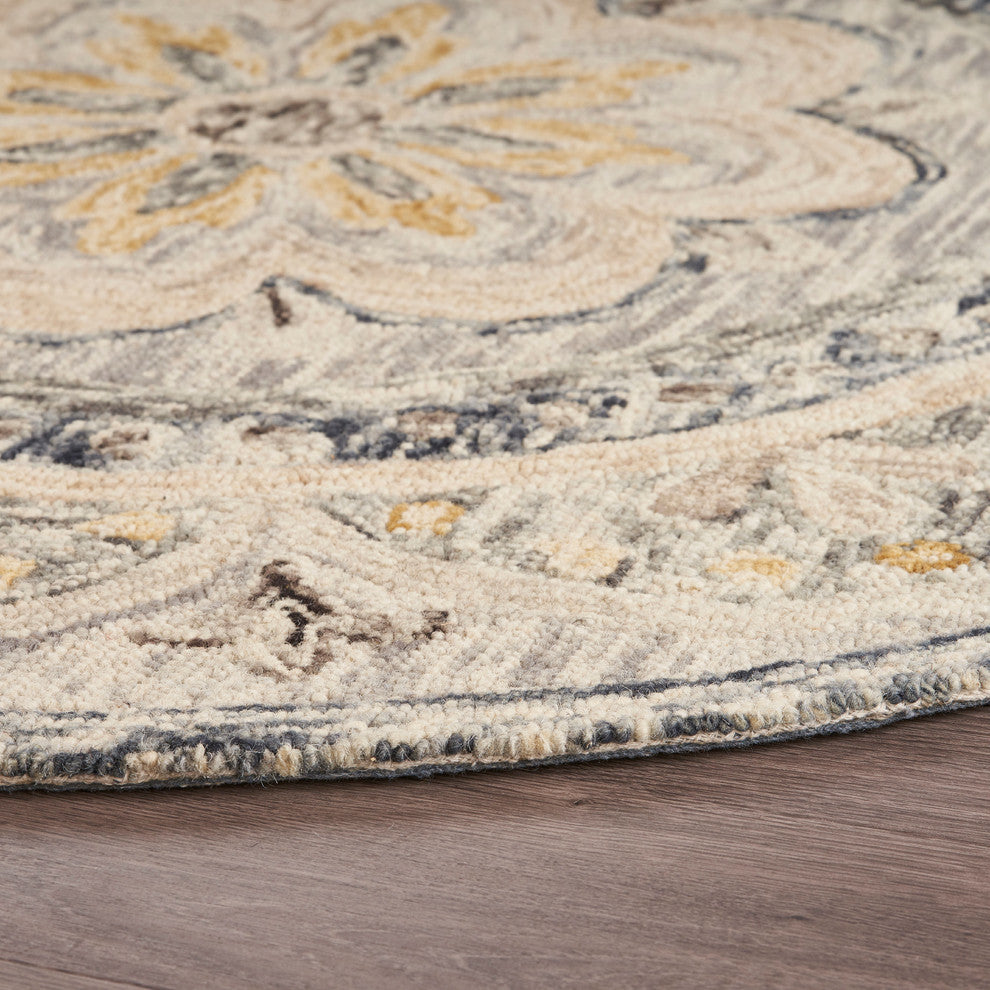 Summer Petals Area Rug, 4' Round