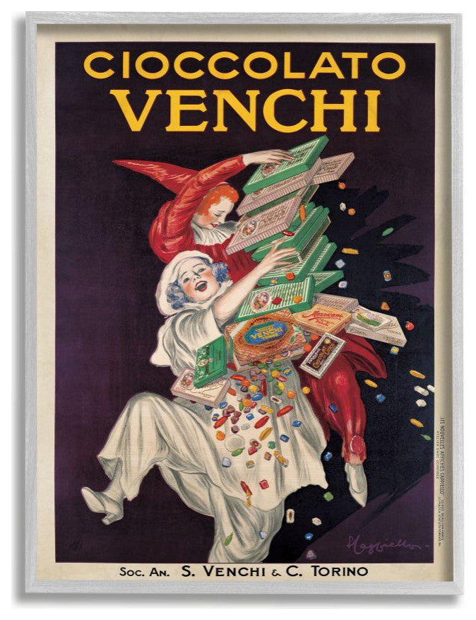 Cioccolato Venchi Vintage Poster Candy Design, 11"x14"