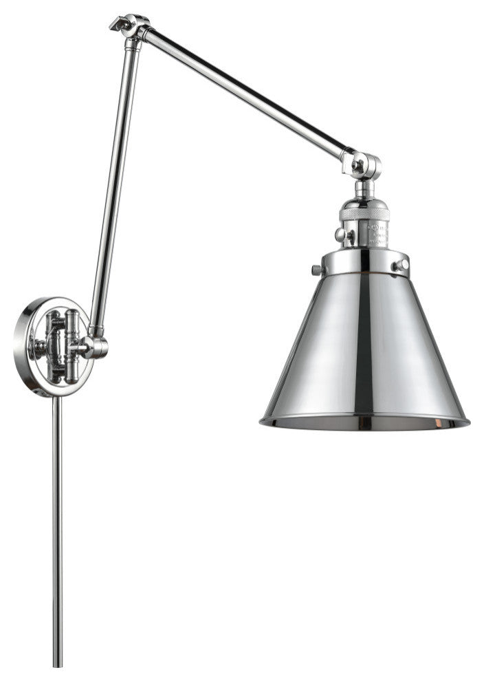 Appalachian Swing Arm With Switch, Polished Chrome
