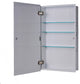 Euroline Medicine Cabinet, 13.5"x36", Beveled Edge, Flush Mounted