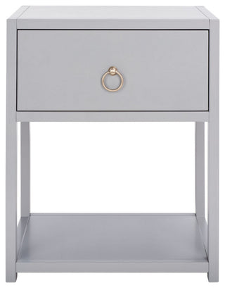Safavieh Yudi 1 Drawer 1 Shelf Nightstand, Grey