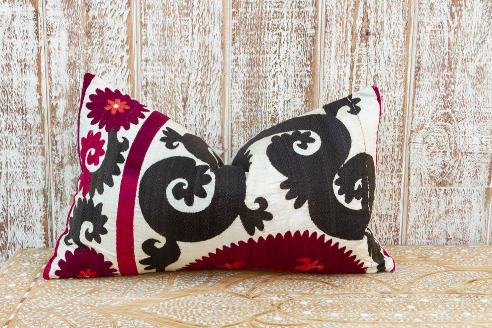 Mehra Bukhara Suzani Lumbar Pillow