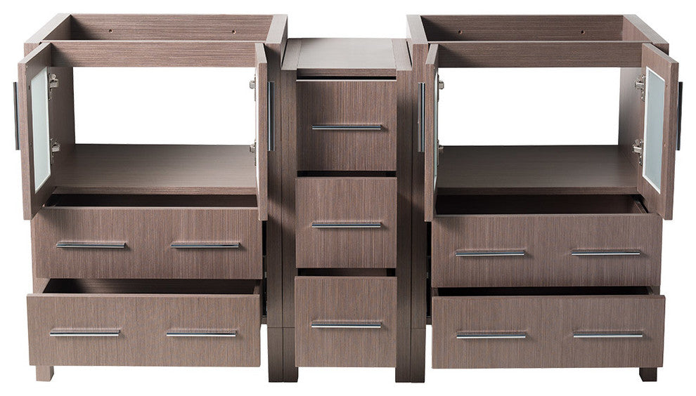 Fresca FCB62-241224GO Torino 60" Gray Oak Modern Bathroom Cabinets