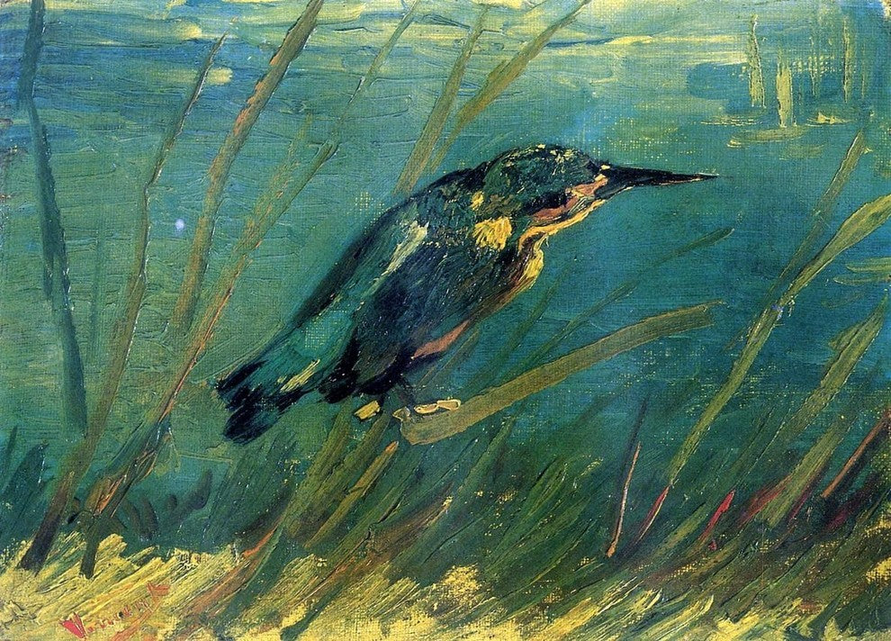 Vincent Van Gogh The Kingfisher, 18"x27" Gallery Wrapped Canvas Print