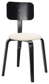 Safavieh Jo Upholstry Stackable Dining Chair, Black/Creme