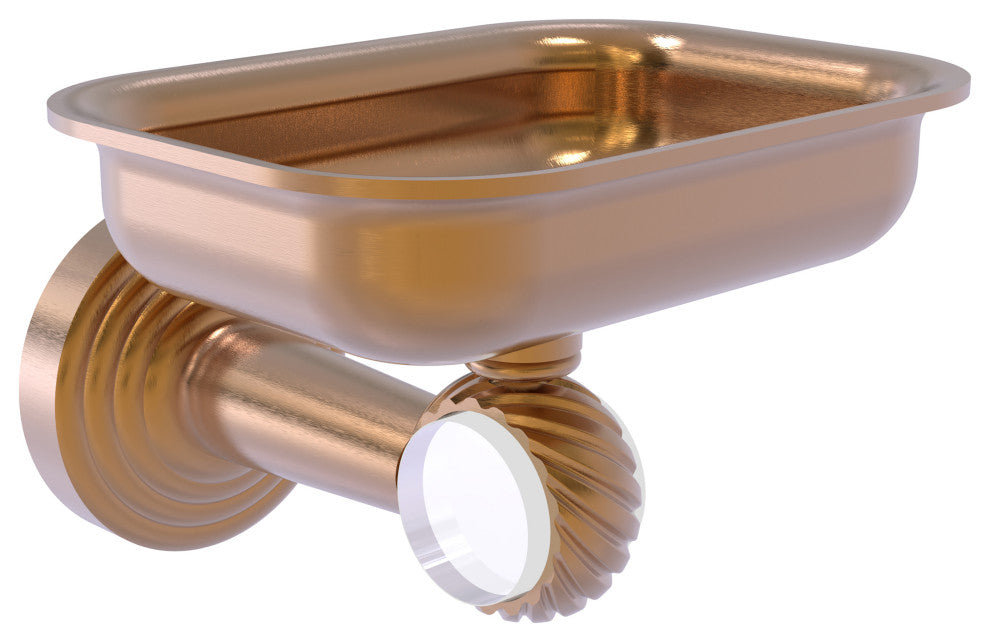 Pacific Beach Wall-Mount Soap Dish Holder with Twist Accents, Brushed Bronze