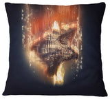Large Falcon in Flight Animal Throw Pillow, 18"x18"
