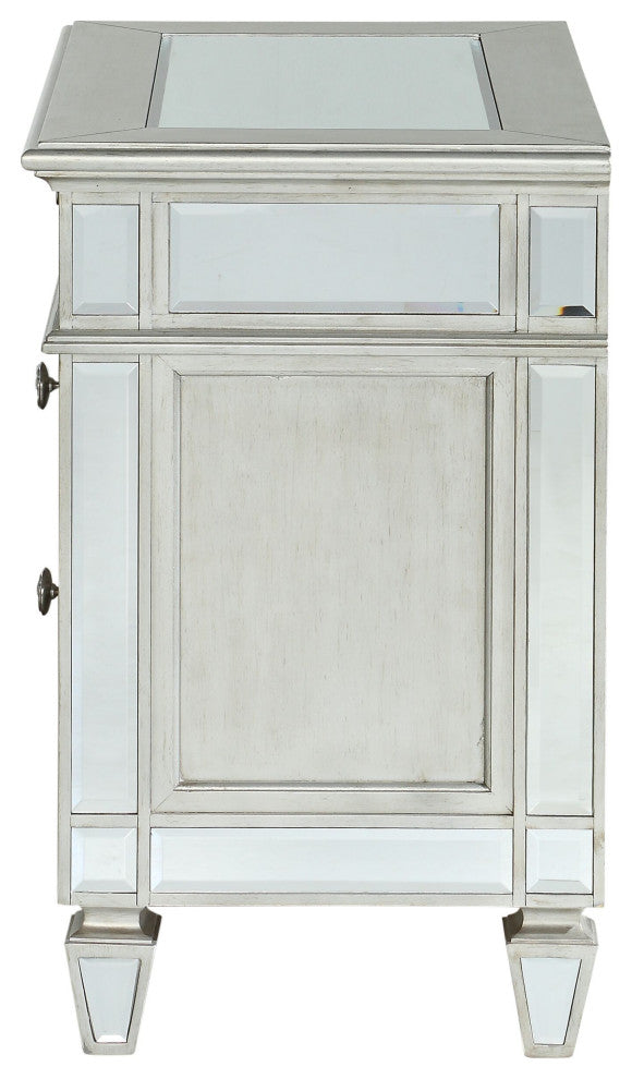 Varian Nightstand, Mirrored