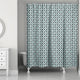 Whimsical Diamond Pattern in Blue Shower Curtain