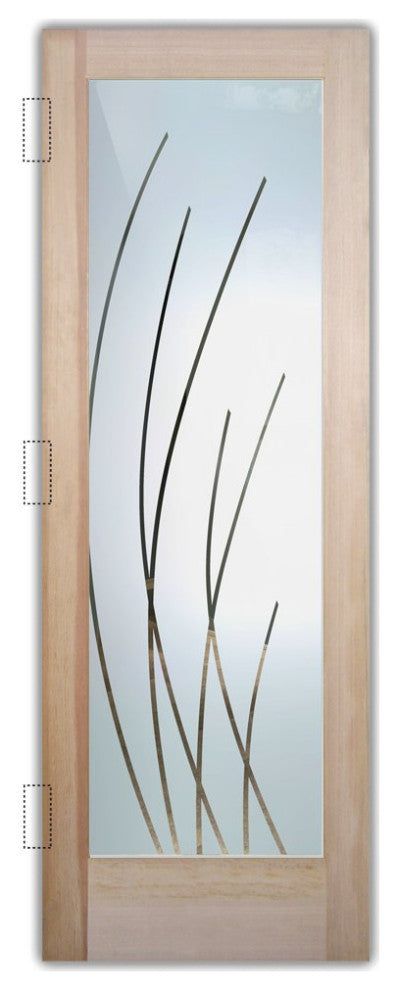 Interior Prehung Door or Interior Slab Door - Sleek Arcs - Douglas Fir...