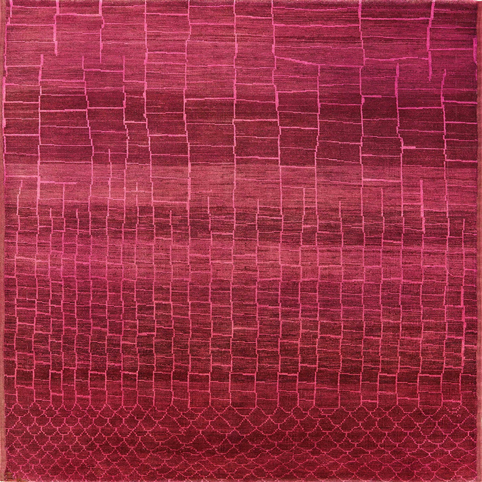 Ahgly Company Indoor Square Mid-Century Modern Area Rugs, 5' Square