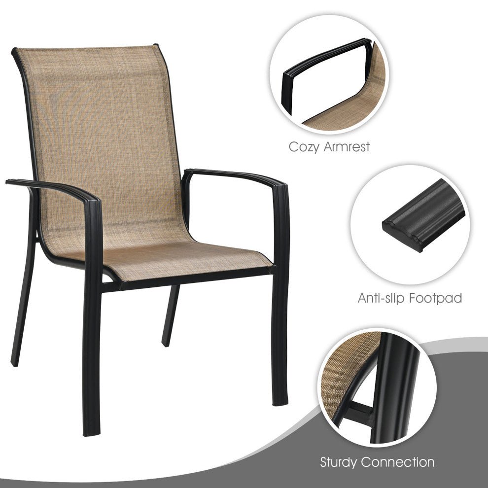 Costway Set of 16 Patio Dining Chair stackable Camping Garden Deck No Assemble
