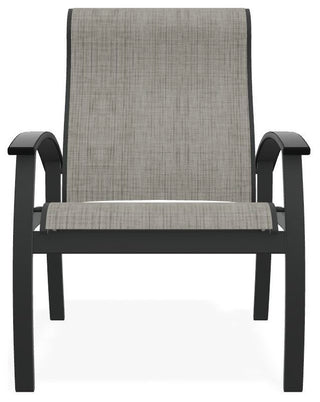 Belle Isle Sling Adjustable Outdoor Dining Chair, Smoke/Graphite
