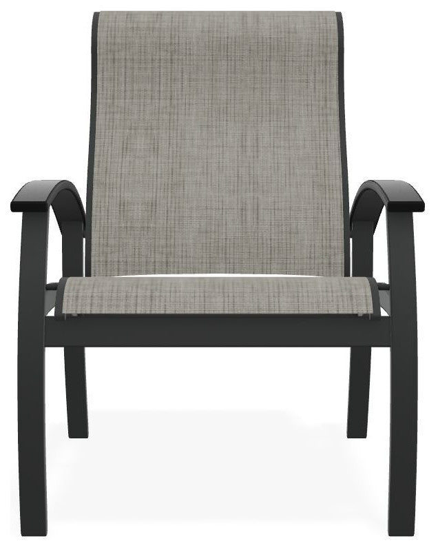 Belle Isle Sling Adjustable Outdoor Dining Chair, Smoke/Graphite