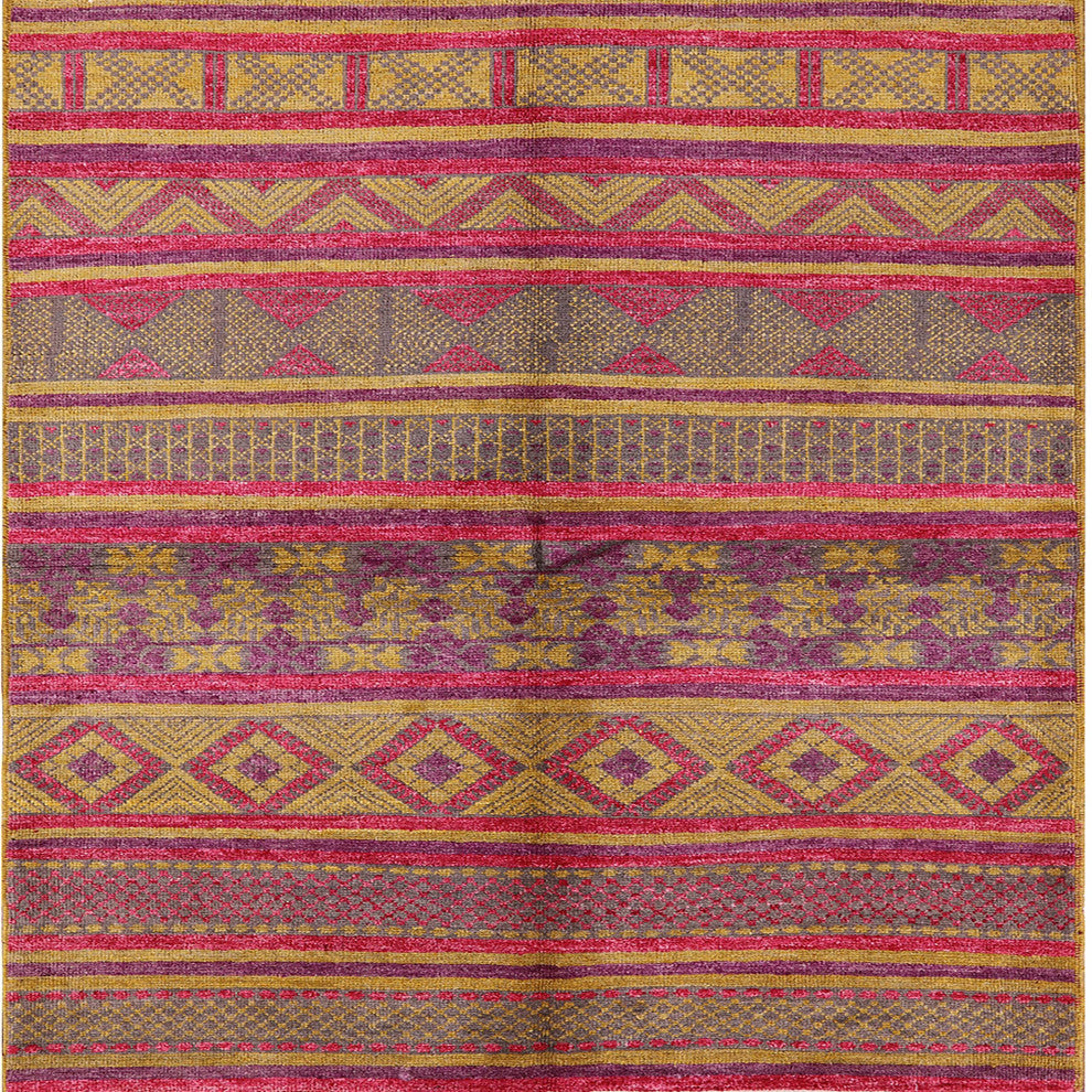 Ahgly Company Indoor Square Mid-Century Modern Area Rugs, 3' Square