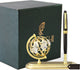 Highly Polished 24K Gold Plated Executive Desk Set With Pen and Globe Ornament