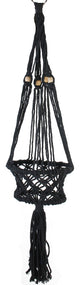 43" Black Lattice Pattern Cotton Netting Decorative Planter Hanger