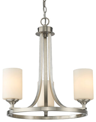 3 Light Chandelier Brushed Nickel