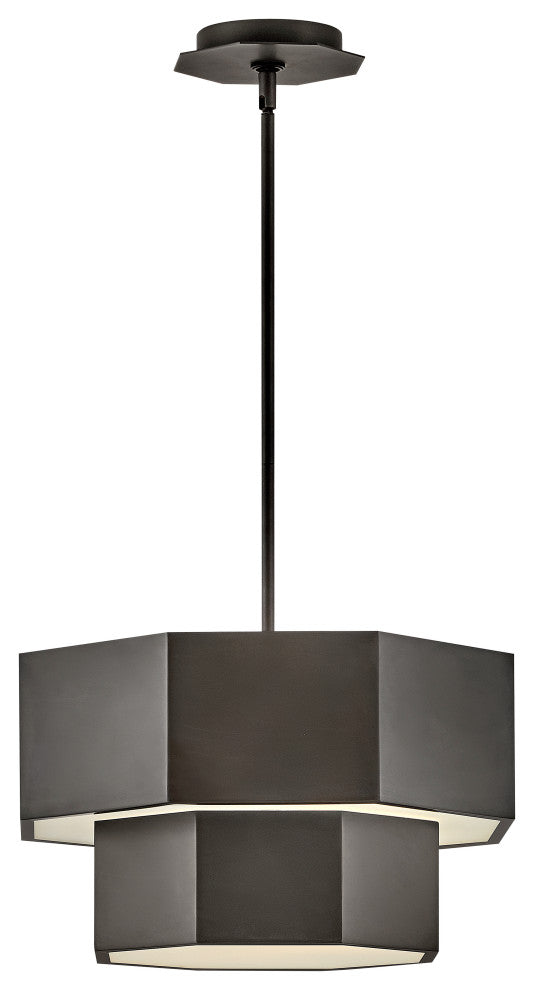 Hinkley Facet Convertible Chandelier, Black Oxide, 16.5"