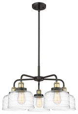 Innovations Bell 5 26" Chandelier Black Antique Brass