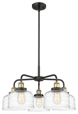 Innovations Bell 5 26" Chandelier Black Antique Brass