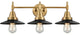 Innovations 447-3W-BB-M6-BK Caden 3 Light Bath Vanity Light, Brushed Brass