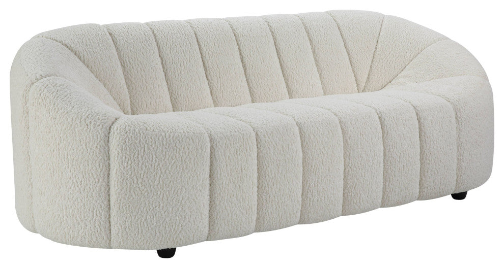 Osmash Sofa, White Teddy Sherpa