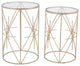 Sofa Side Table, Round, Glass, Steel Metal, Gold, Clear, Lounge Hospitality
