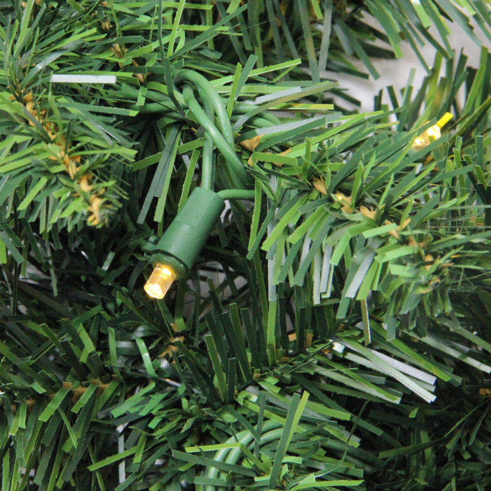 Pre-Lit Buffalo Fir Christmas Garland, LED Lights, 9'x12"