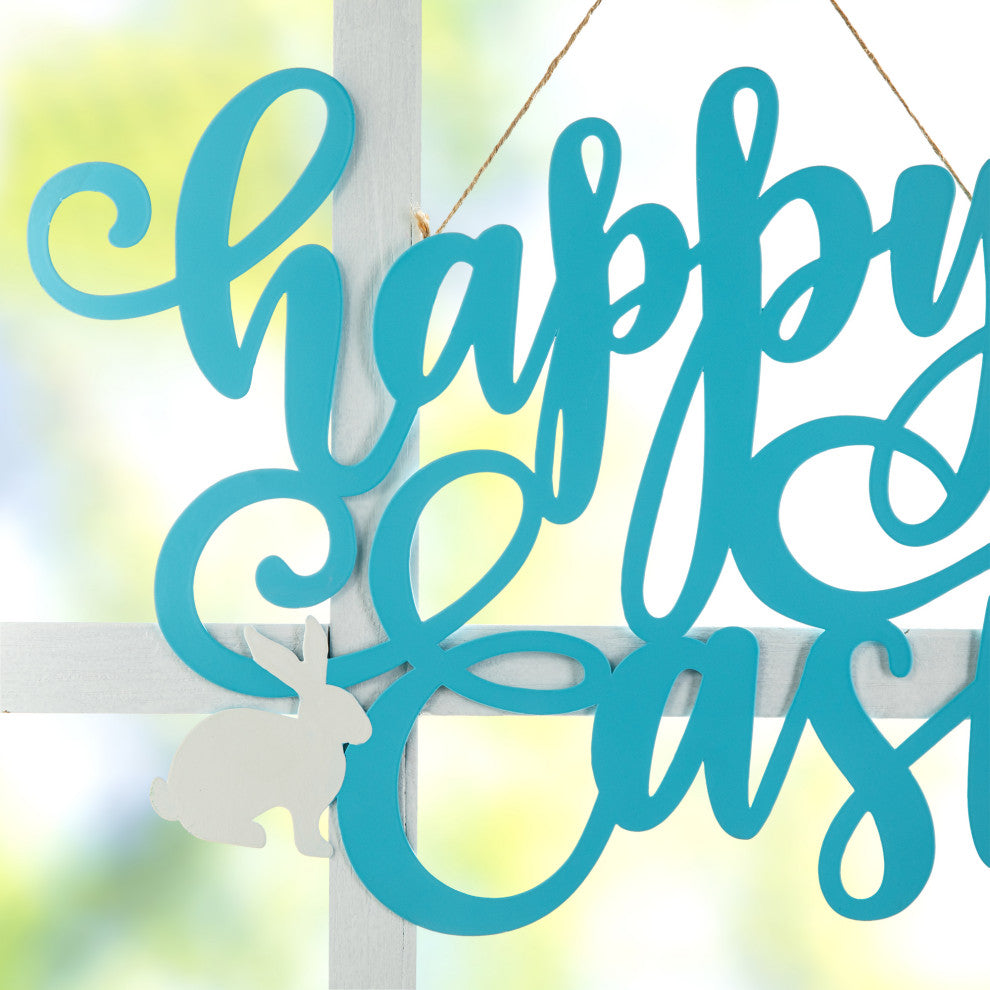 18"L Easter Metal " Happy Easter" Door Hanger