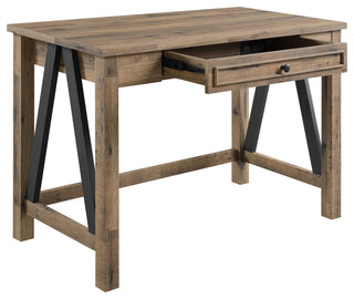 Quinton Writing Desk With Drawer, Salvage Oak