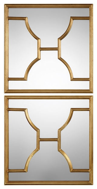 Uttermost Misa Gold Square Mirrors Set of 2, 9268