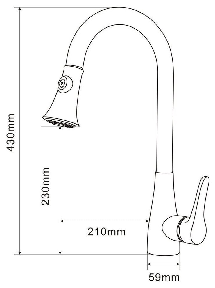 Aveiro Kitchen Sink Faucet With Pullout Sprayer