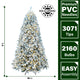 9-Ft. Flocked Winter Snow Pine Christmas Tree, Warm White LED Lighting
