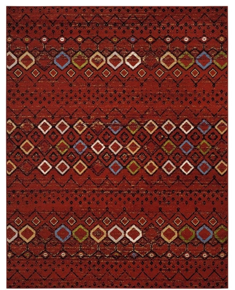 Safavieh Amsterdam Ams108D Rug, Terracotta/Multi, 6'7"x9'2"