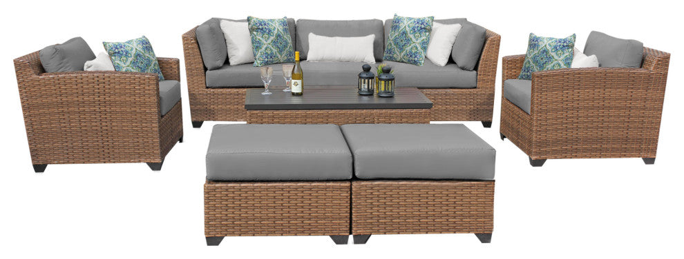 Laguna 8 Piece Outdoor Wicker Patio Furniture Set 08c