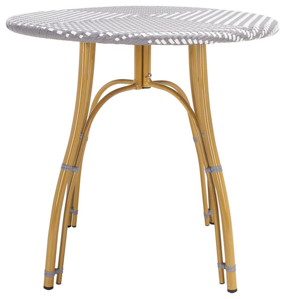 Safavieh Kylie Rattan Bistro Table, Grey/White