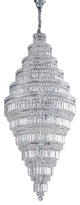 Chrome Extra Large Crystal Chandelier  27.6D"x65H", Warm Light