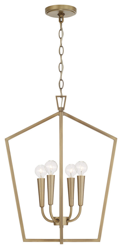 Capital Lighting 545941 Holden 4 Light 17"W Pendant - Aged Brass