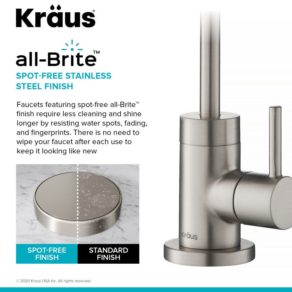 KRAUS Purita 2-Stage Filtration System w/ Drinking Water Filter Faucet SFS